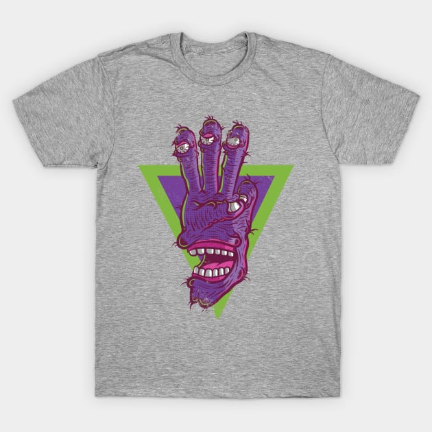 THREE FINGER MONSTER TASTY TREATS DESIGN T-shirt STICKERS CASES MUGS WALL ART NOTEBOOKS PILLOWS TOTES TAPESTRIES PINS MAGNETS MASKS T-Shirt T-Shirt by TORYTEE